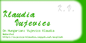 klaudia vujevics business card